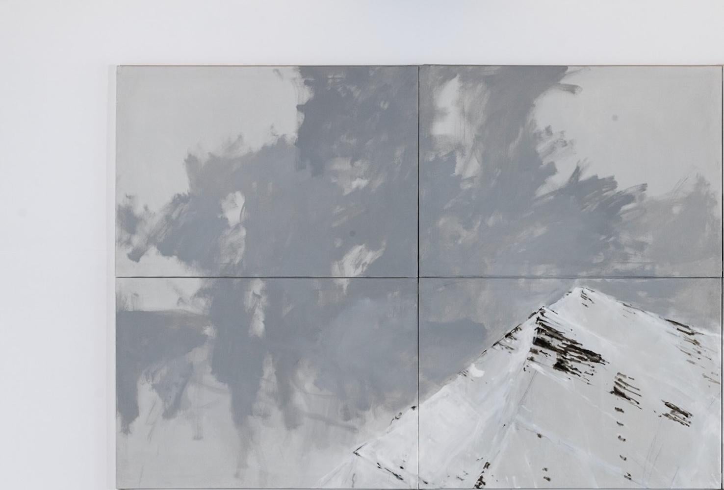 Berg in Lyngen von Calo Carratalá - Großes Berglandschaftsgemälde, Norwegen im Angebot 8