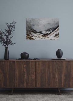 Route allant à Baqueira par Calo Carratalá - Peinture de paysage, montagne enneigée