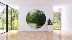 Tableau de paysage rond de Calo Carratalá, 73.3 In. Large, Art contemporain