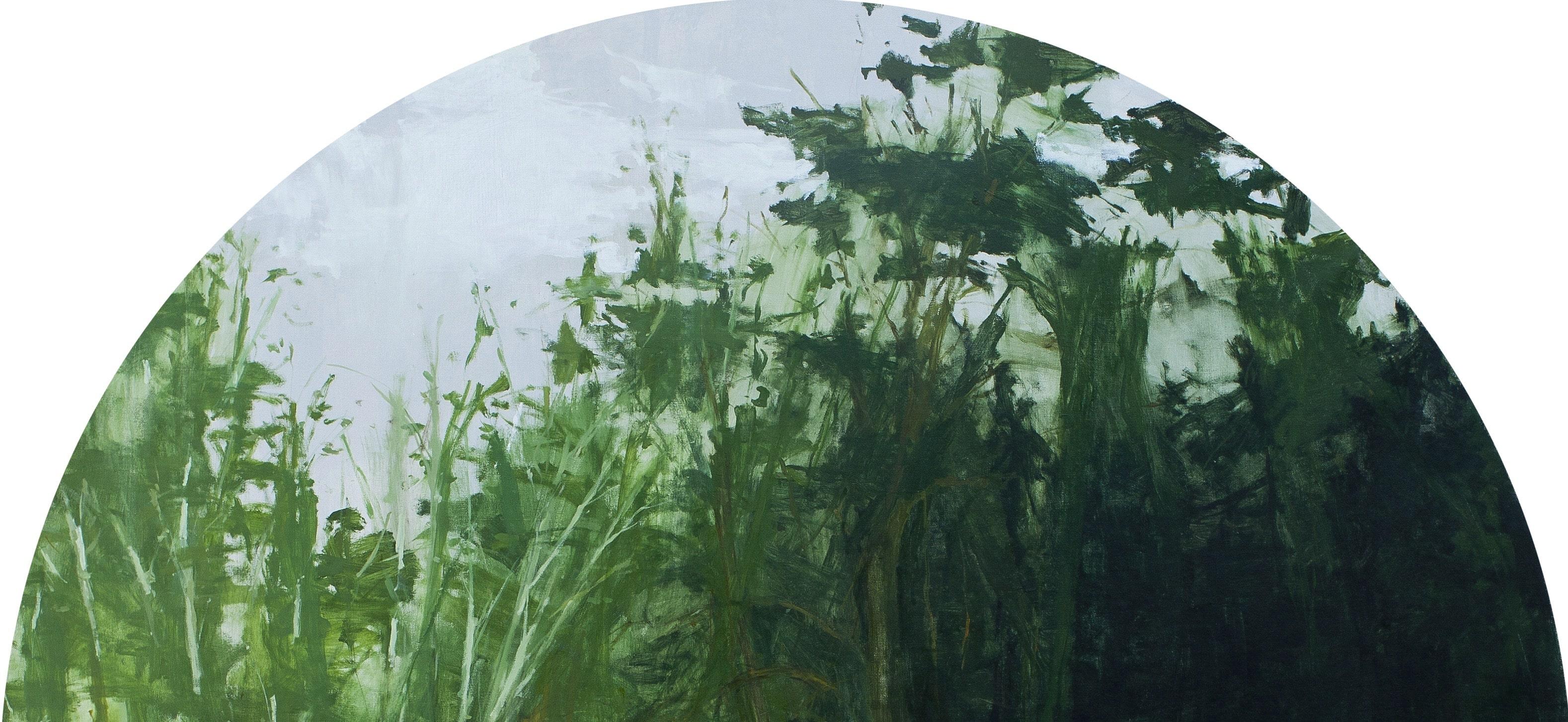 Navigation de Leticia à Santa Rosa par Calo Carratalá - Peinture ronde, paysage en vente 3