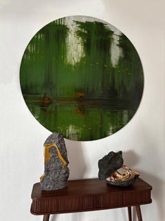 « Selvas de hierro verdes N12 » de Calo Carratalá, peinture représentant un paysage amazonien