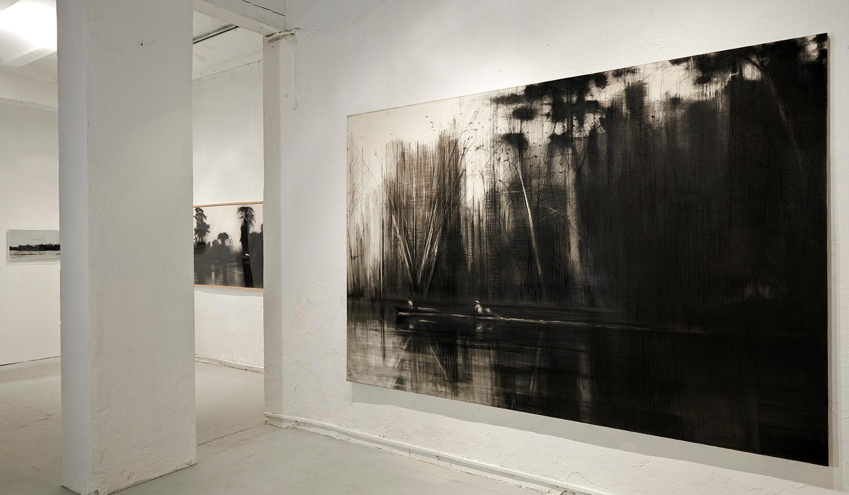 Selvas Negras n°2 par Calo Carratalá - Paysage de forêt tropicale, noir et blanc en vente 2