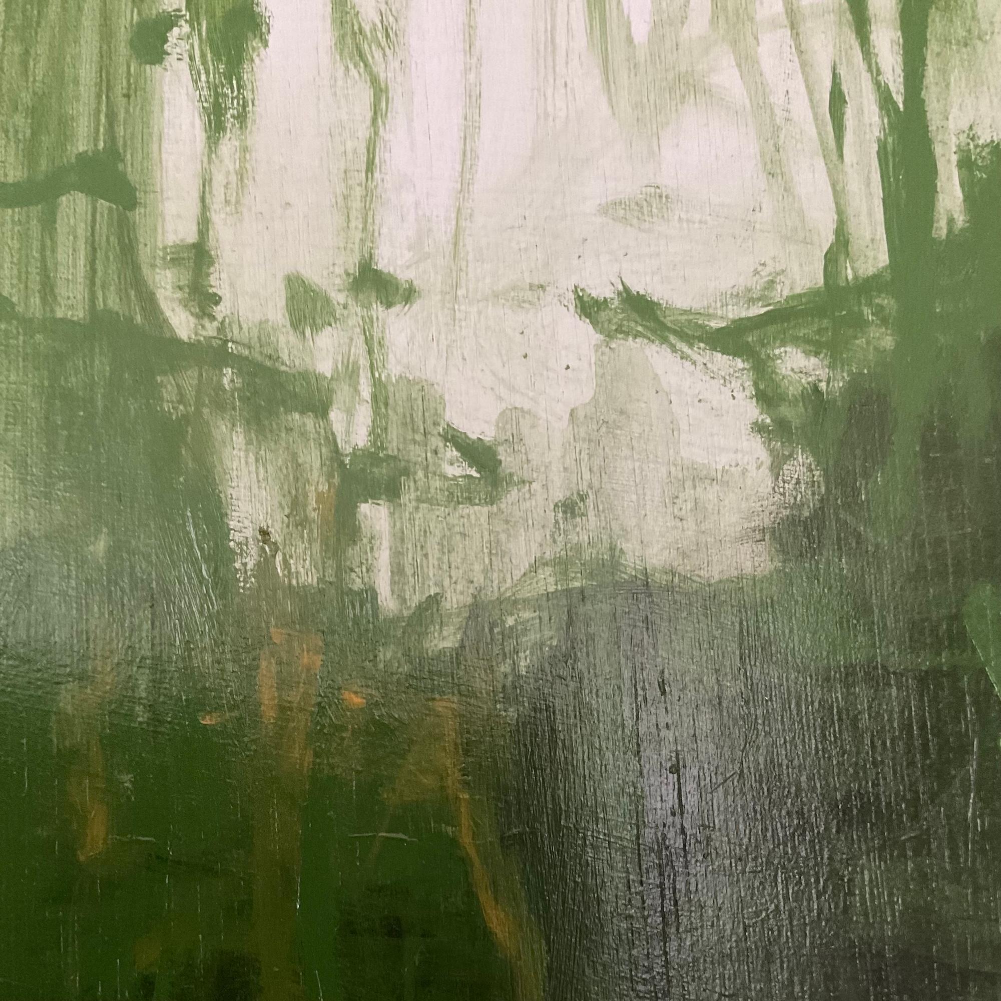 Selvas Verdes by Calo Carratalá - Tondo painting, landscape, green, tree For Sale 4