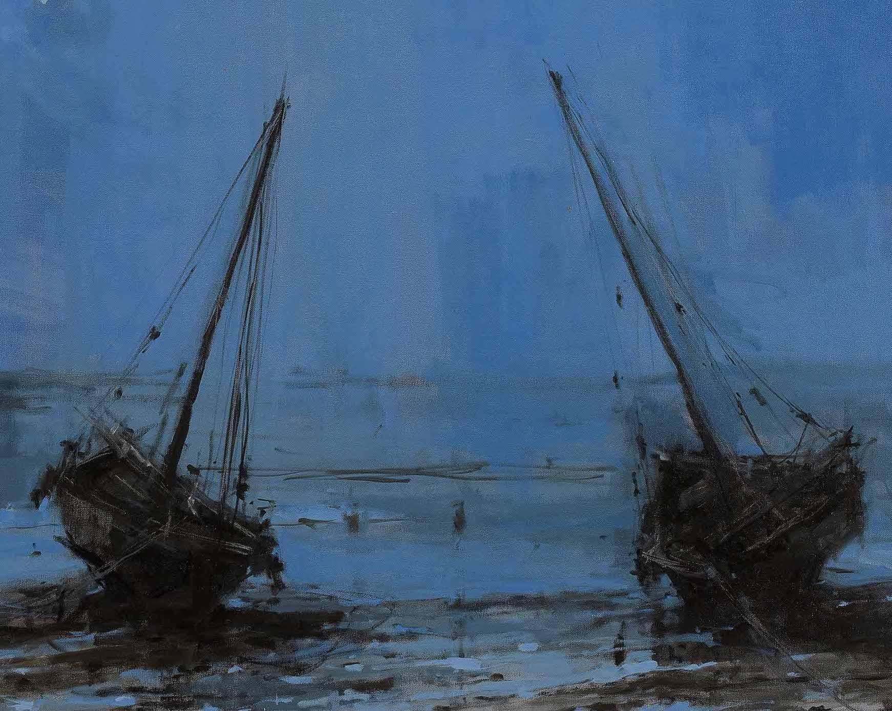 Todo avanza hacia su final V von Calo Carratalá - Landschaftsmalerei, Tansania im Angebot 6