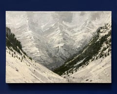 Vignel N3 by Calo Carratalá - Large landscape painting, snowy mountain, winter
