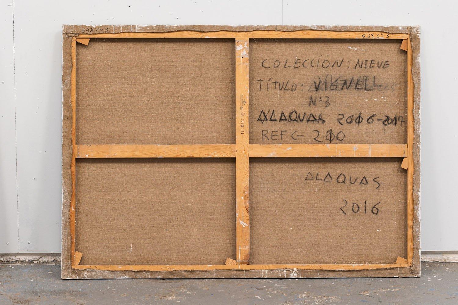 Vignel N3 by Calo Carratalá - Large landscape painting, snowy mountain, winter For Sale 4