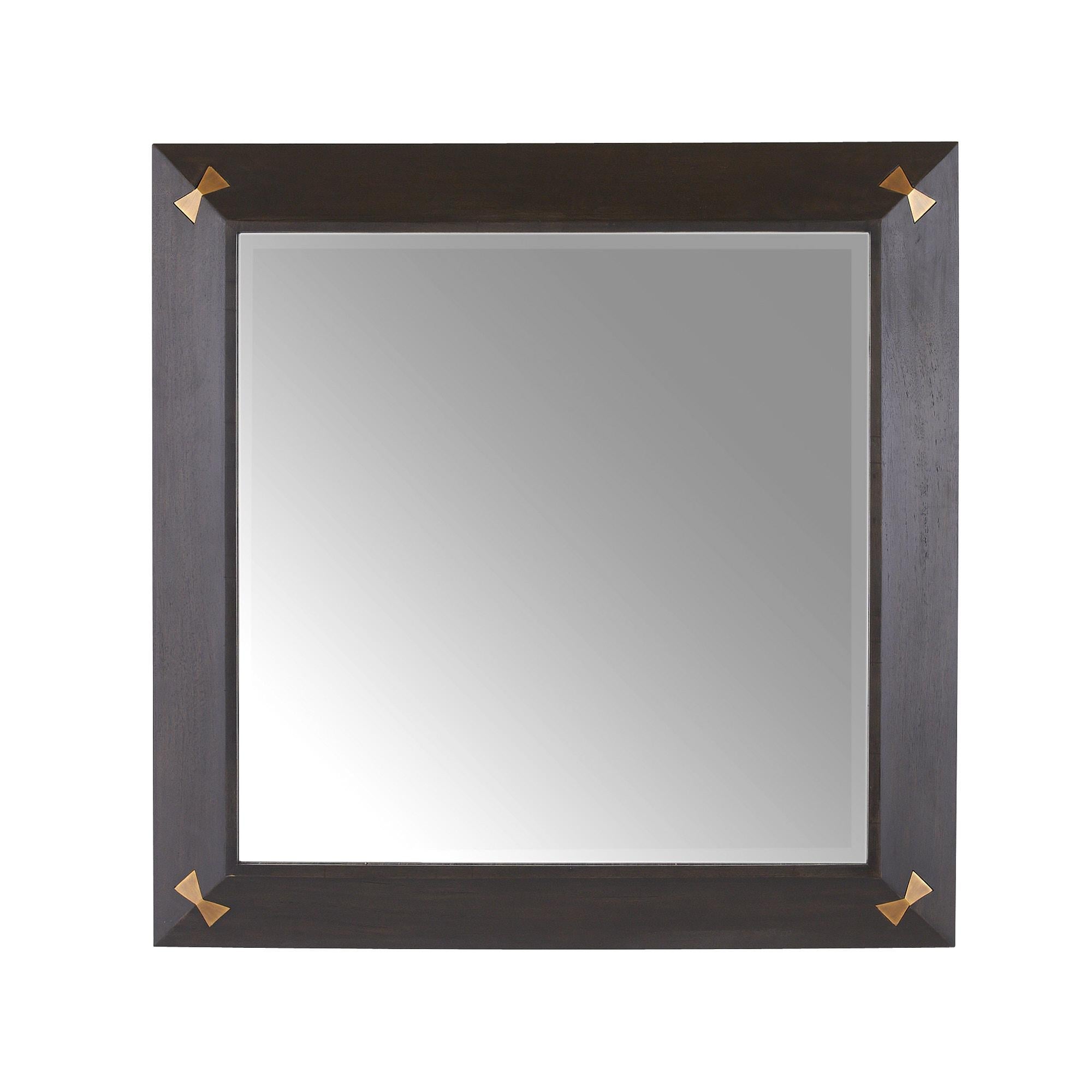 Calpini Mirror WMI42 - antique brass and sable mango wood Siglo XXI y contemporáneo en venta