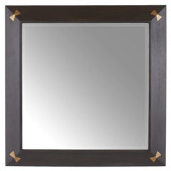 Calpini Mirror WMI42 - antique brass and sable mango wood
