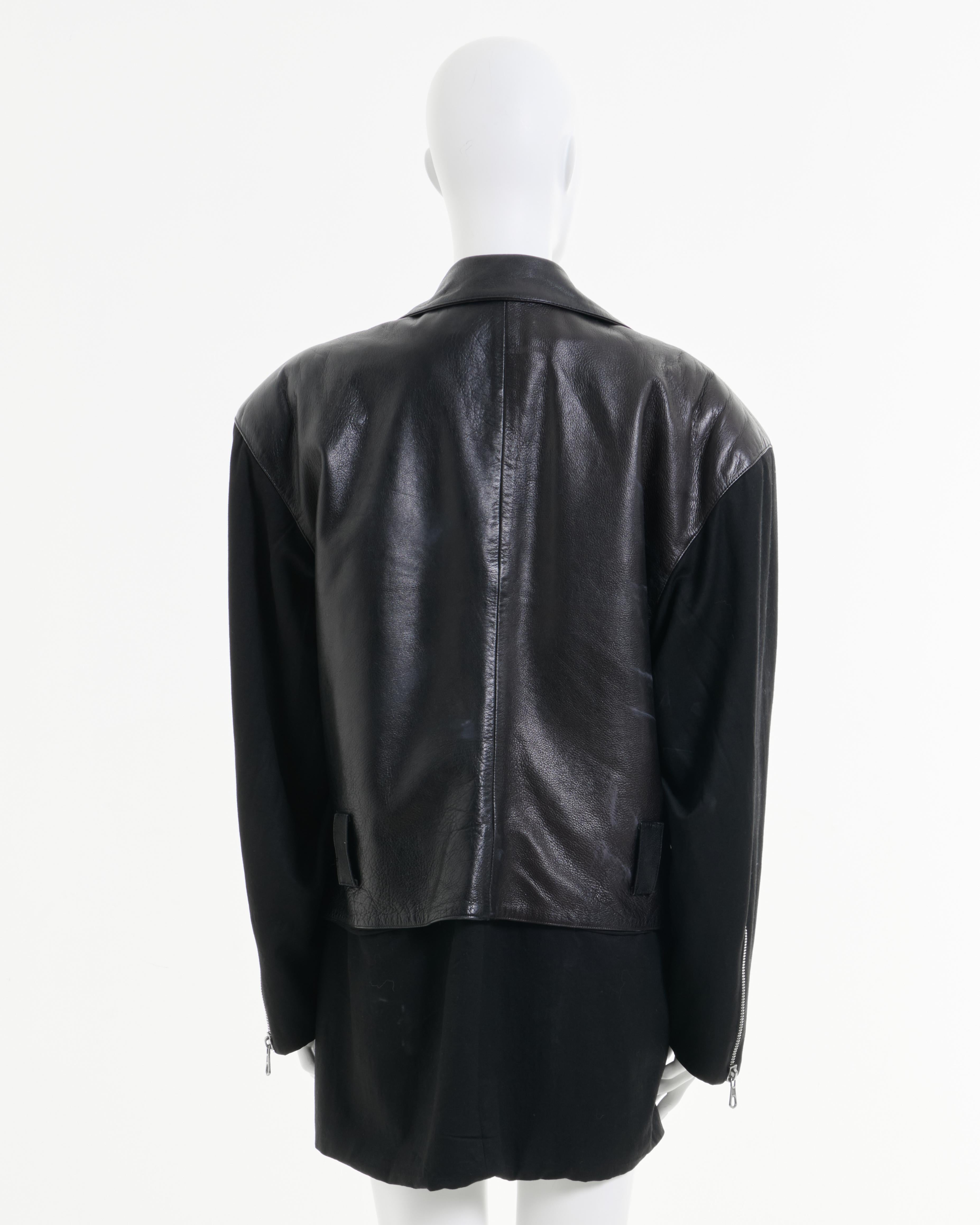 Calugi e Giannelli 90's Black Biker Jacket In condizioni ottime in vendita a Milano, IT
