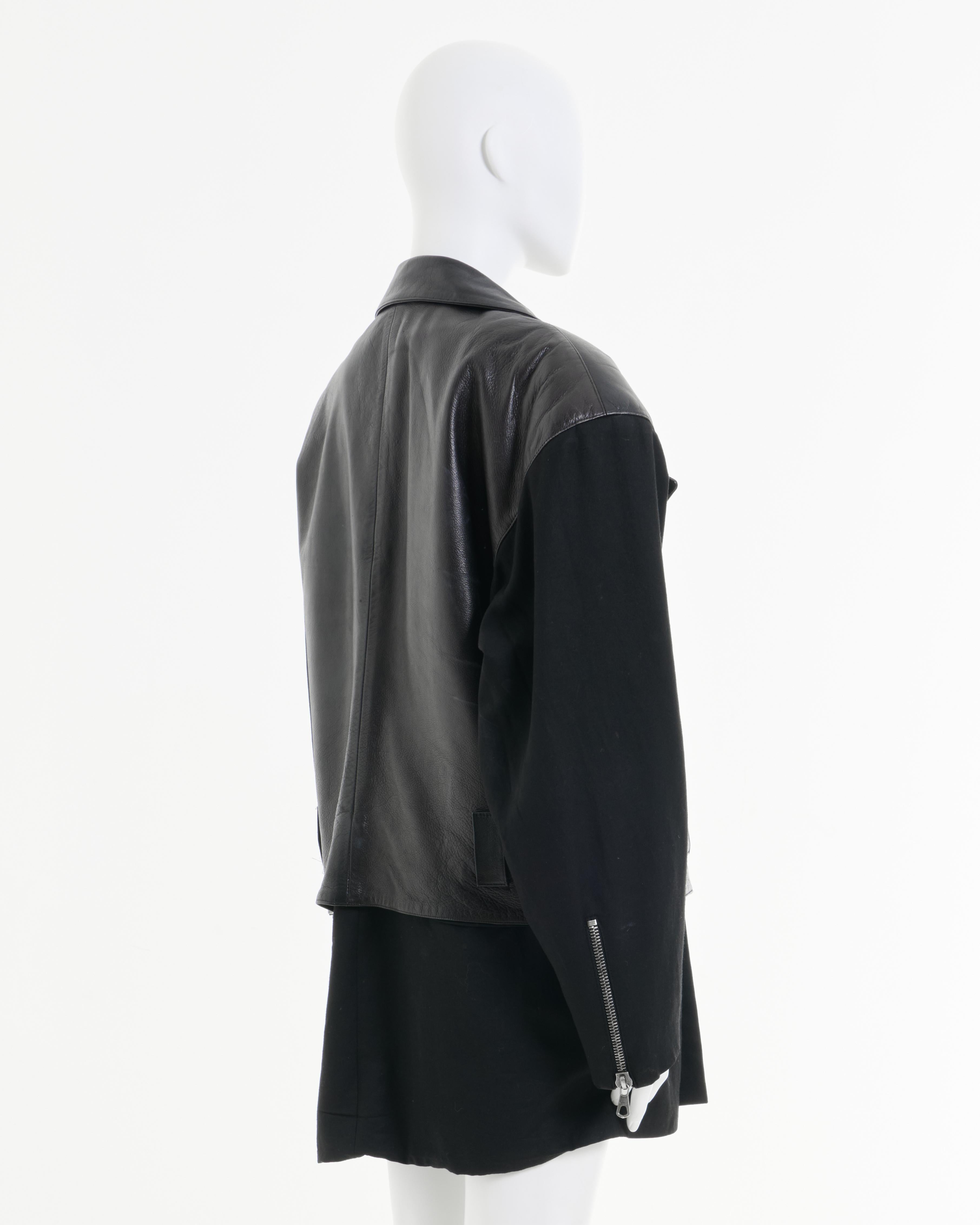 da uomo o donna Calugi e Giannelli 90's Black Biker Jacket in vendita