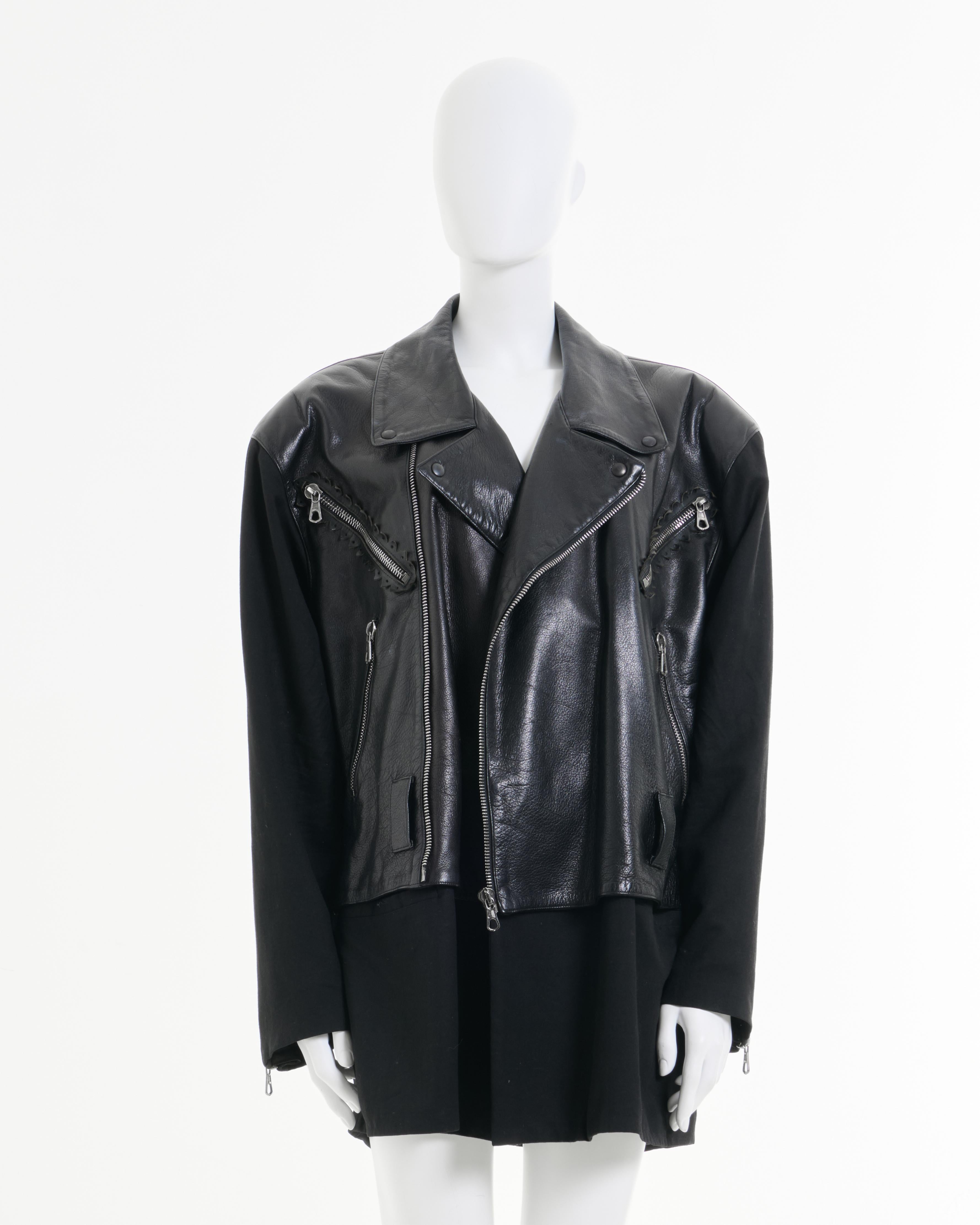 Calugi e Giannelli 90's Black Biker Jacket in vendita 1