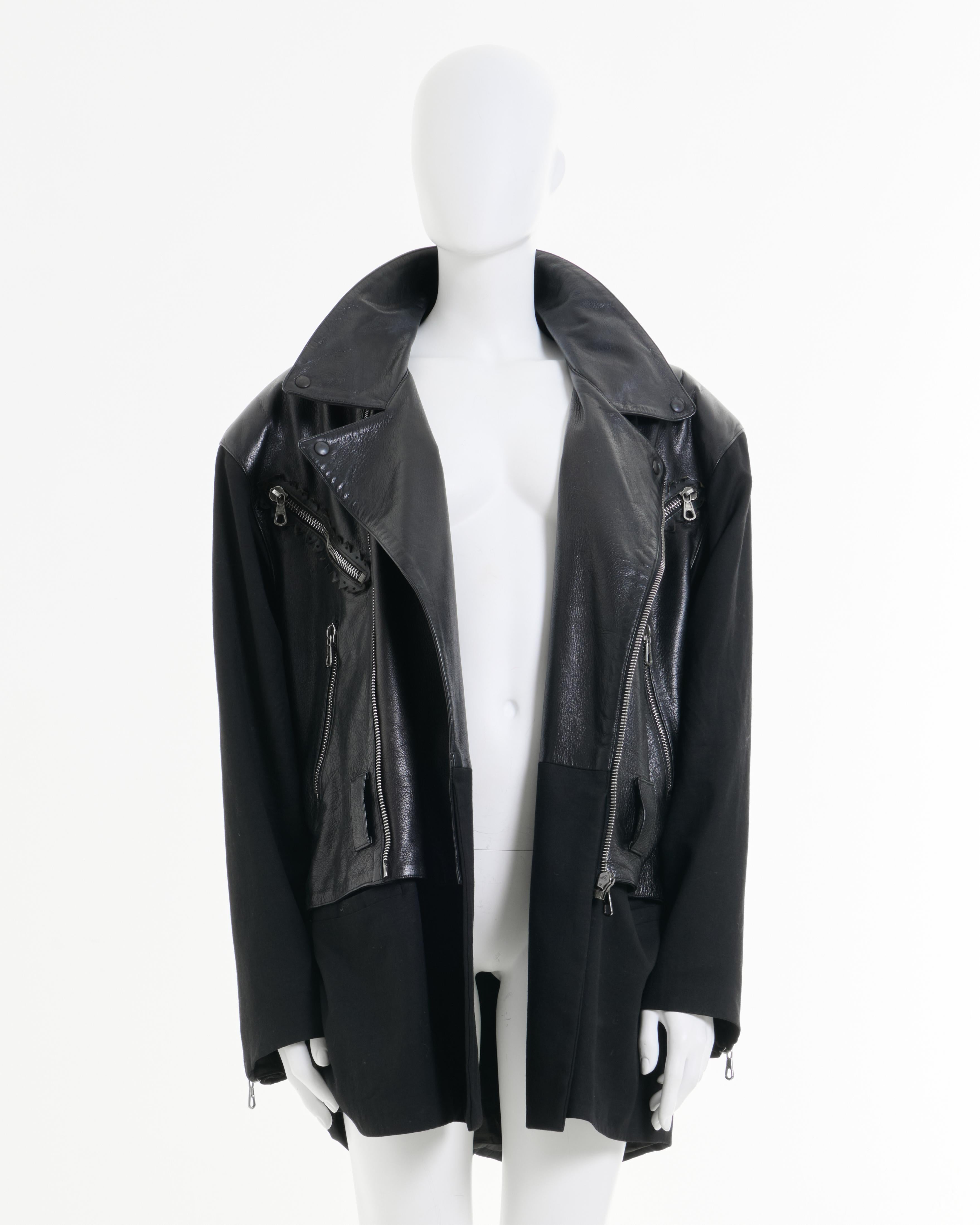 Calugi e Giannelli 90's Black Biker Jacket in vendita 2