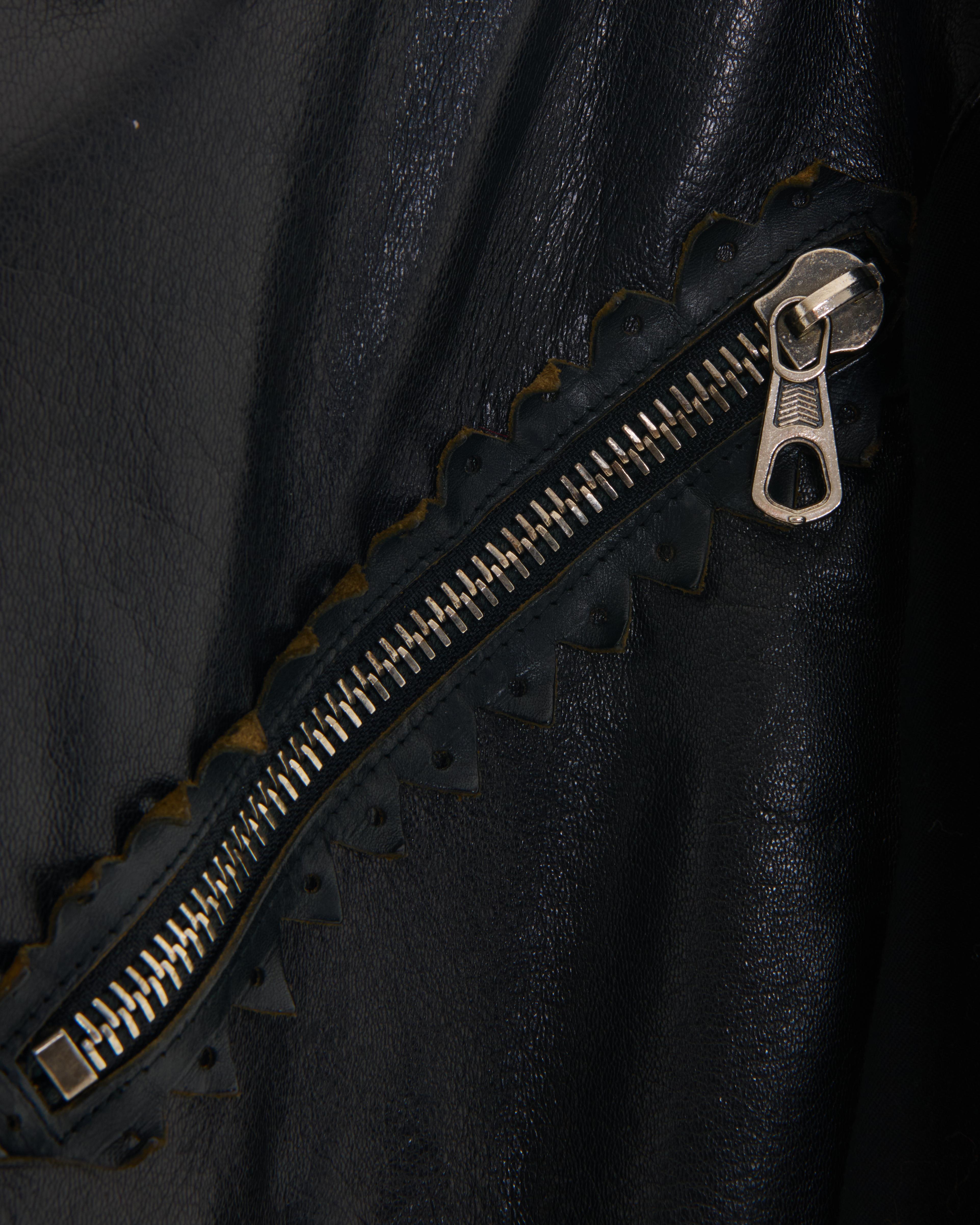Calugi e Giannelli 90's Black Biker Jacket in vendita 3