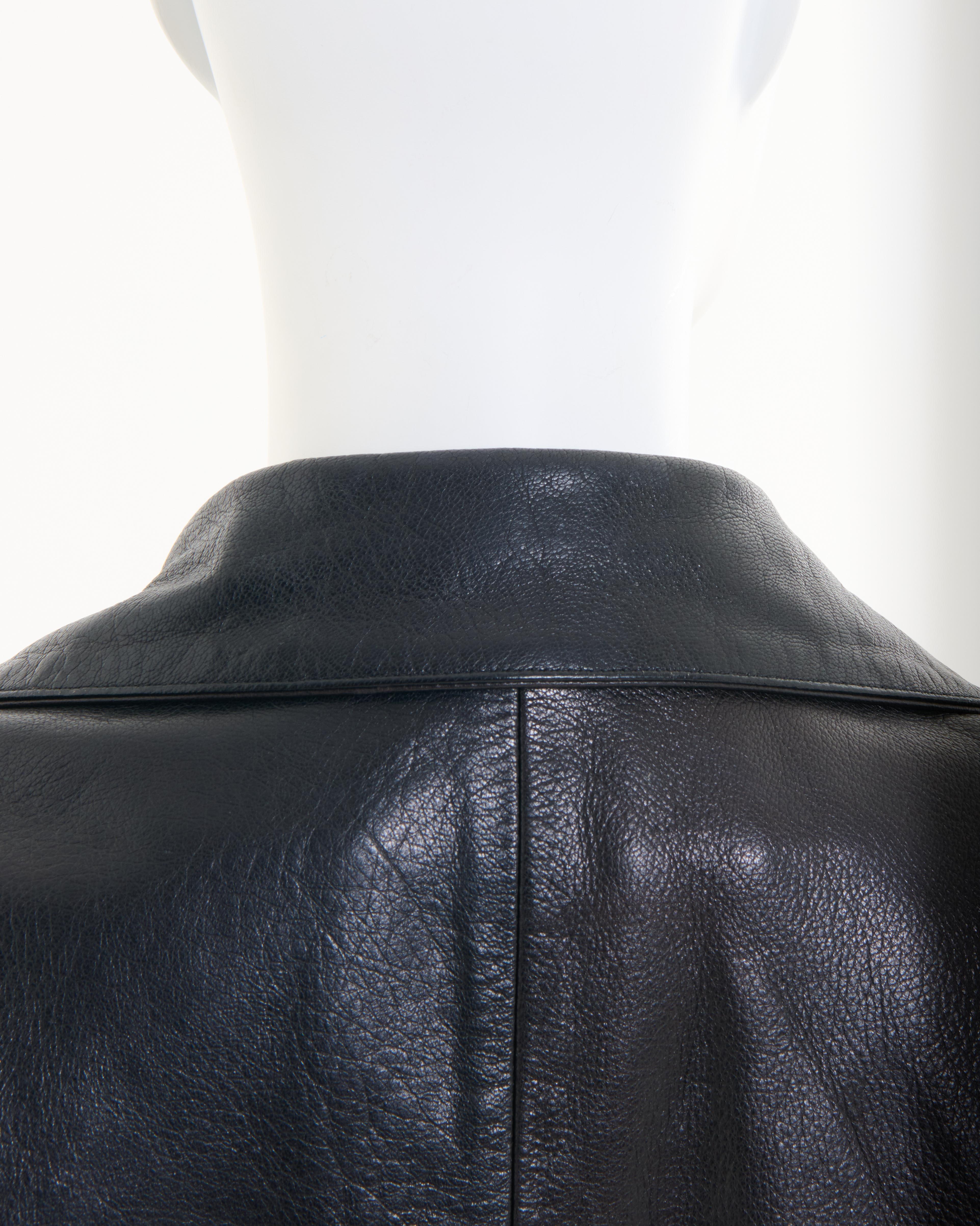 Calugi e Giannelli 90's Black Biker Jacket in vendita 4
