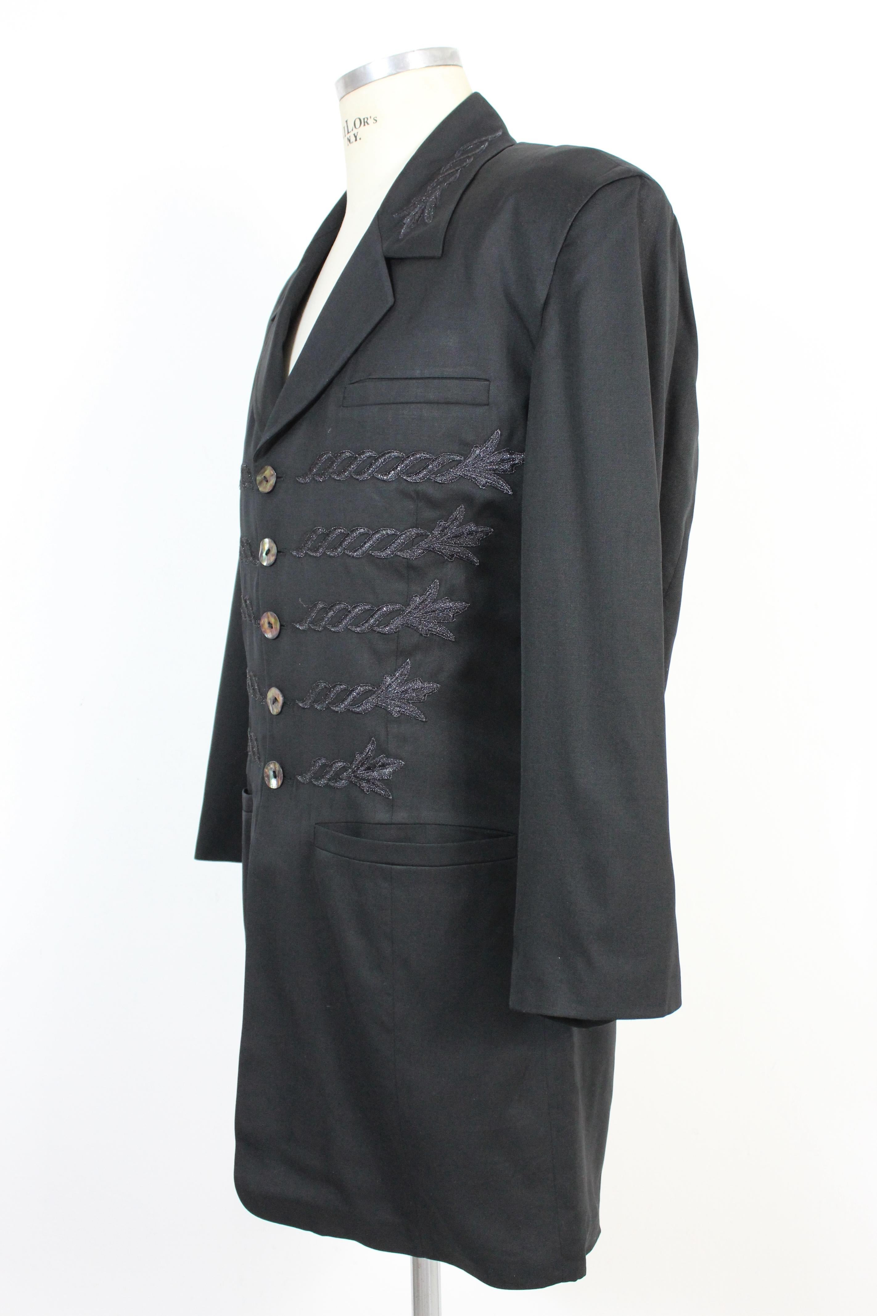 Calugi e Giannelli Black Lamè Long Jacket 1