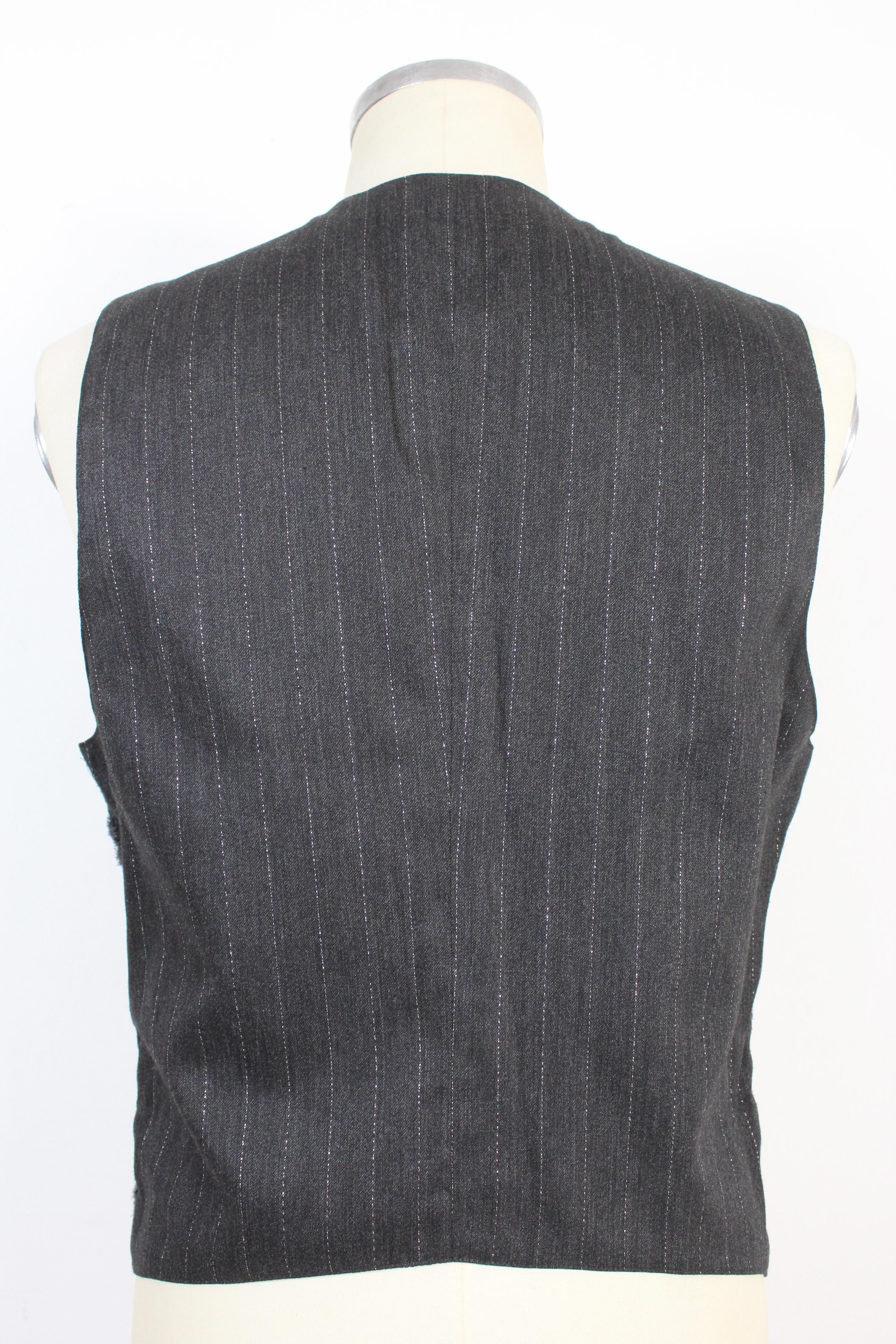 black wool vest