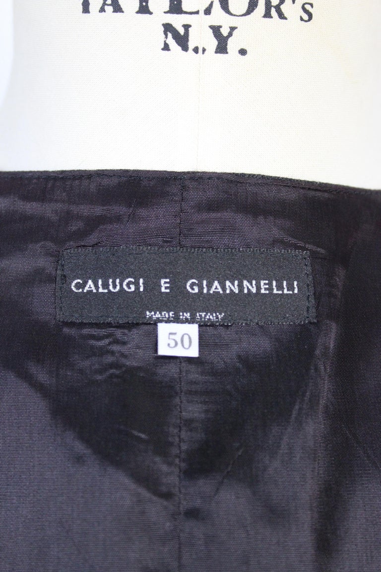 Calugi e Giannelli Black Wool Lamè Vest For Sale at 1stDibs