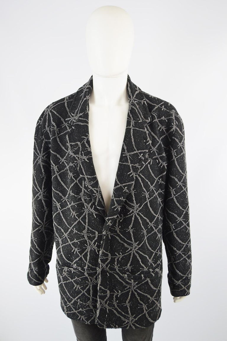 Calugi e Giannelli Men's Vintage Barbed Wire Wool Oversized Jacket