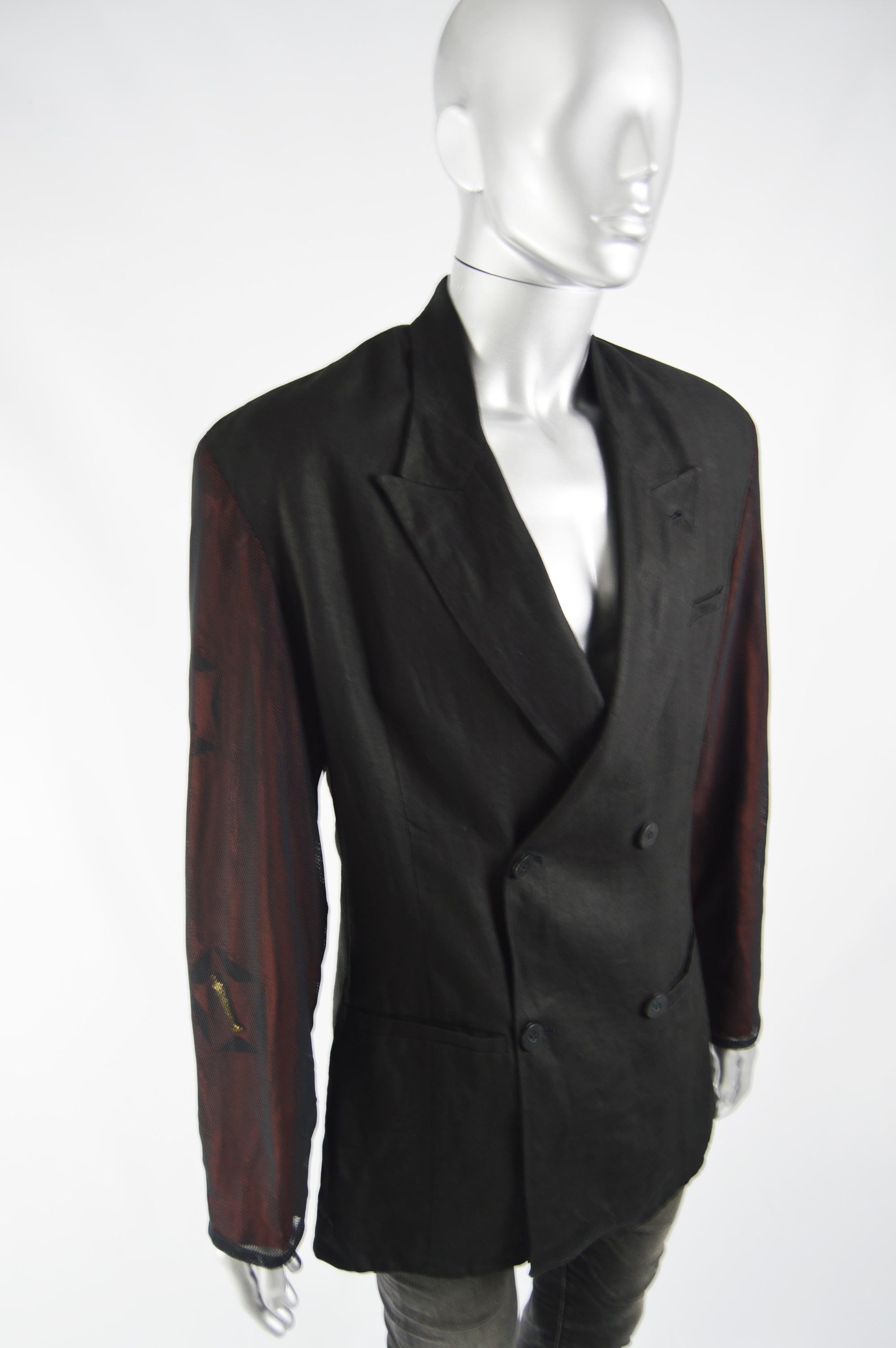 Women's Calugi e Giannelli Mens Vintage Oscars Statue Mesh Sleeve Jacket For Sale