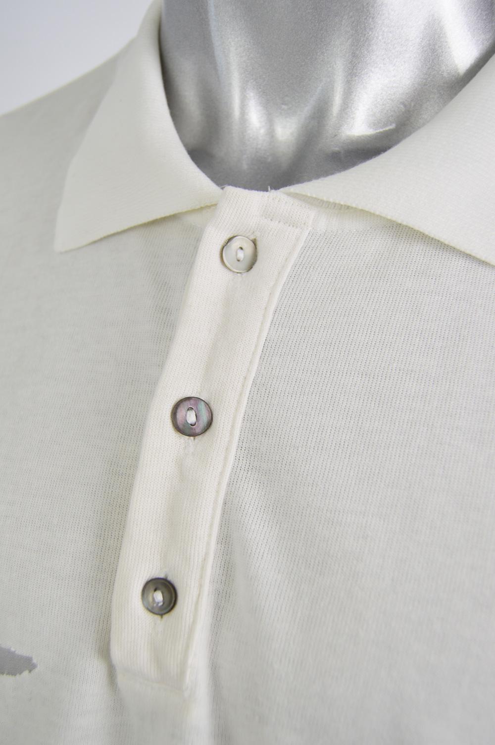Gray Calugi e Giannelli 'See Thru T-Shirt Man' Vintage Cotton Knit Polo Shirt, 1980s