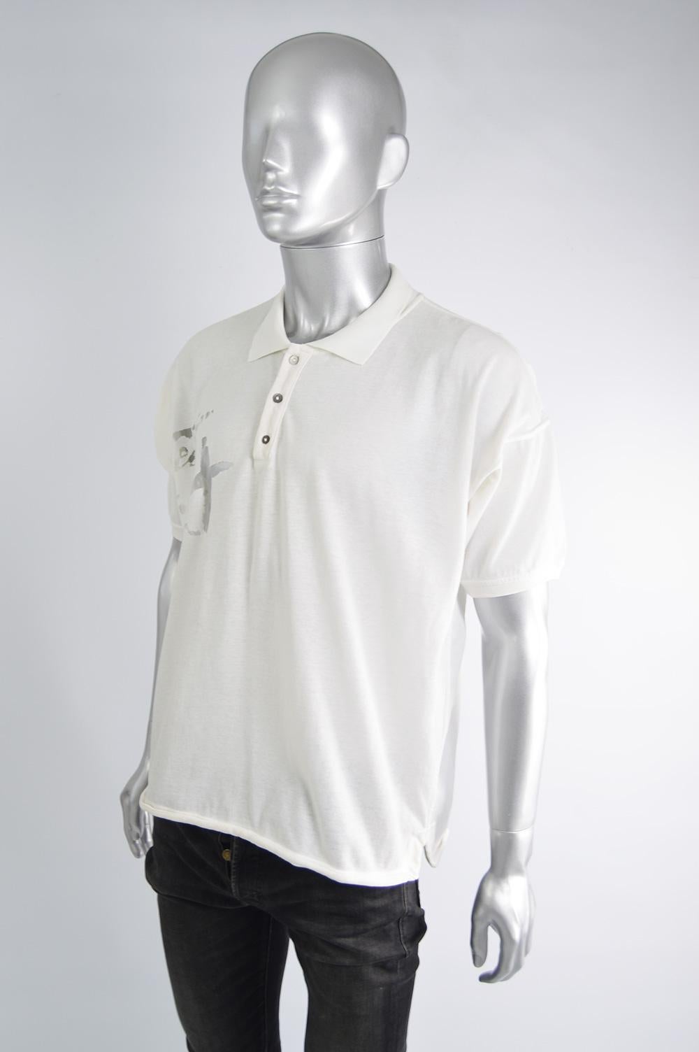Calugi e Giannelli 'See Thru T-Shirt Man' Vintage Cotton Knit Polo Shirt, 1980s 1