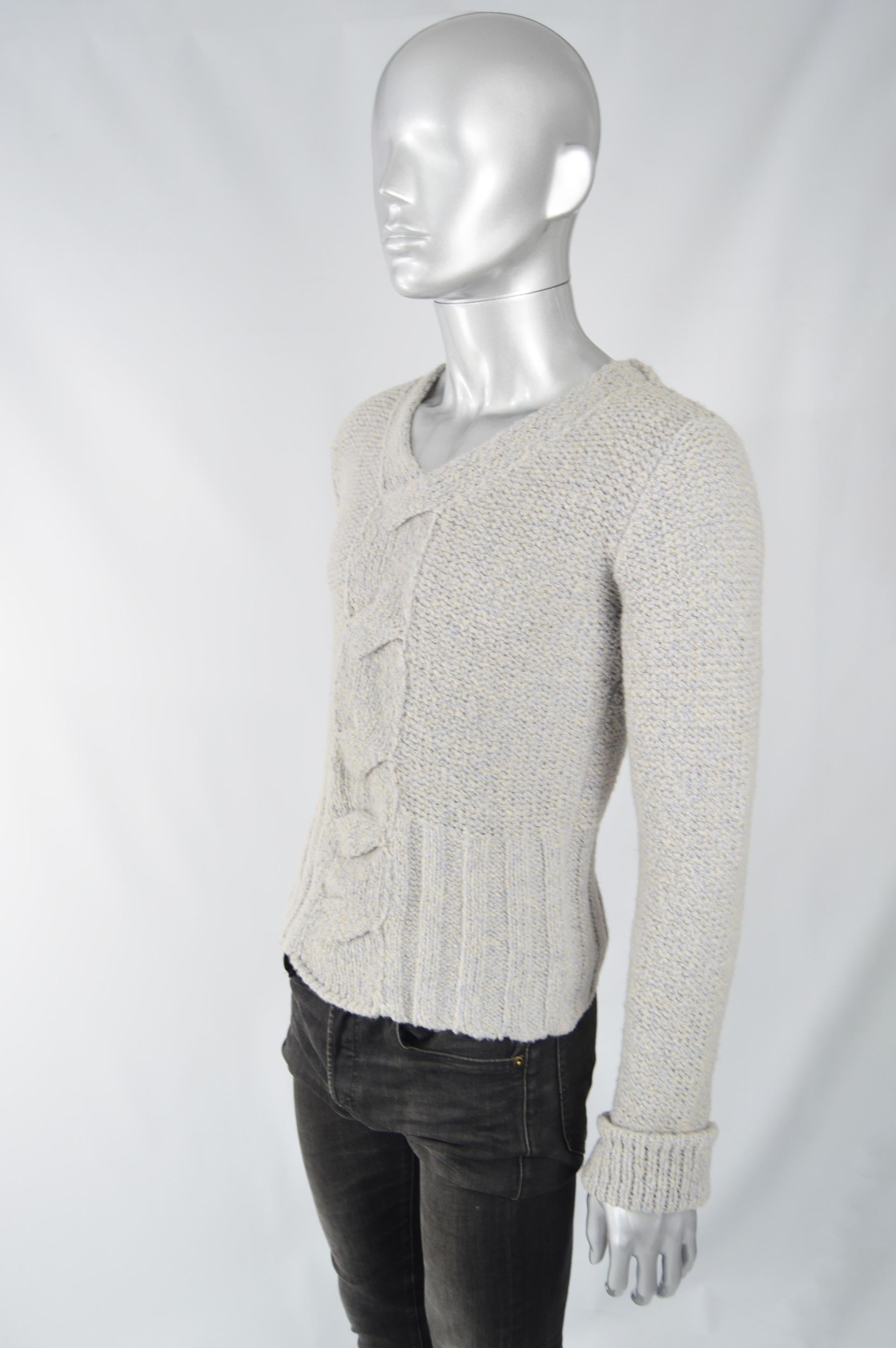 Calugi e Giannelli Vintage Mens Cable Knit Sweater  In Excellent Condition In Doncaster, South Yorkshire