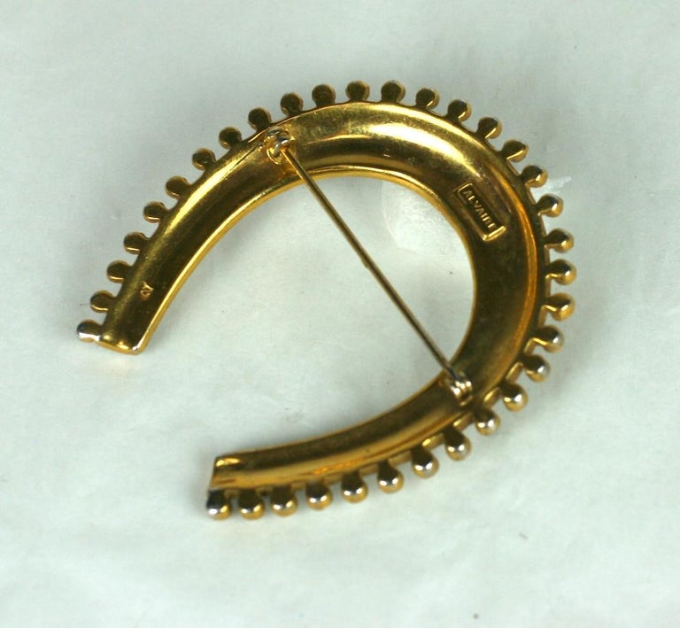 Calvaire Lucky Horse Shoe Brooch In Excellent Condition For Sale In New York, NY