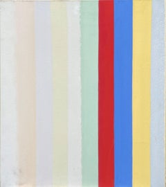 Vintage "Notes XXI" Calvert Coggeshall, Abstract Expressionism Hardedge Vertical Stripes
