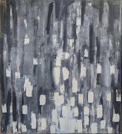 "Sans titre" Calvert Coggeshall, expressionnisme abstrait, noir, gris et blanc