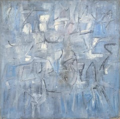 "Untitled" Calvert Coggeshall, Abstract Expressionist, Light Blue, Mid-Century