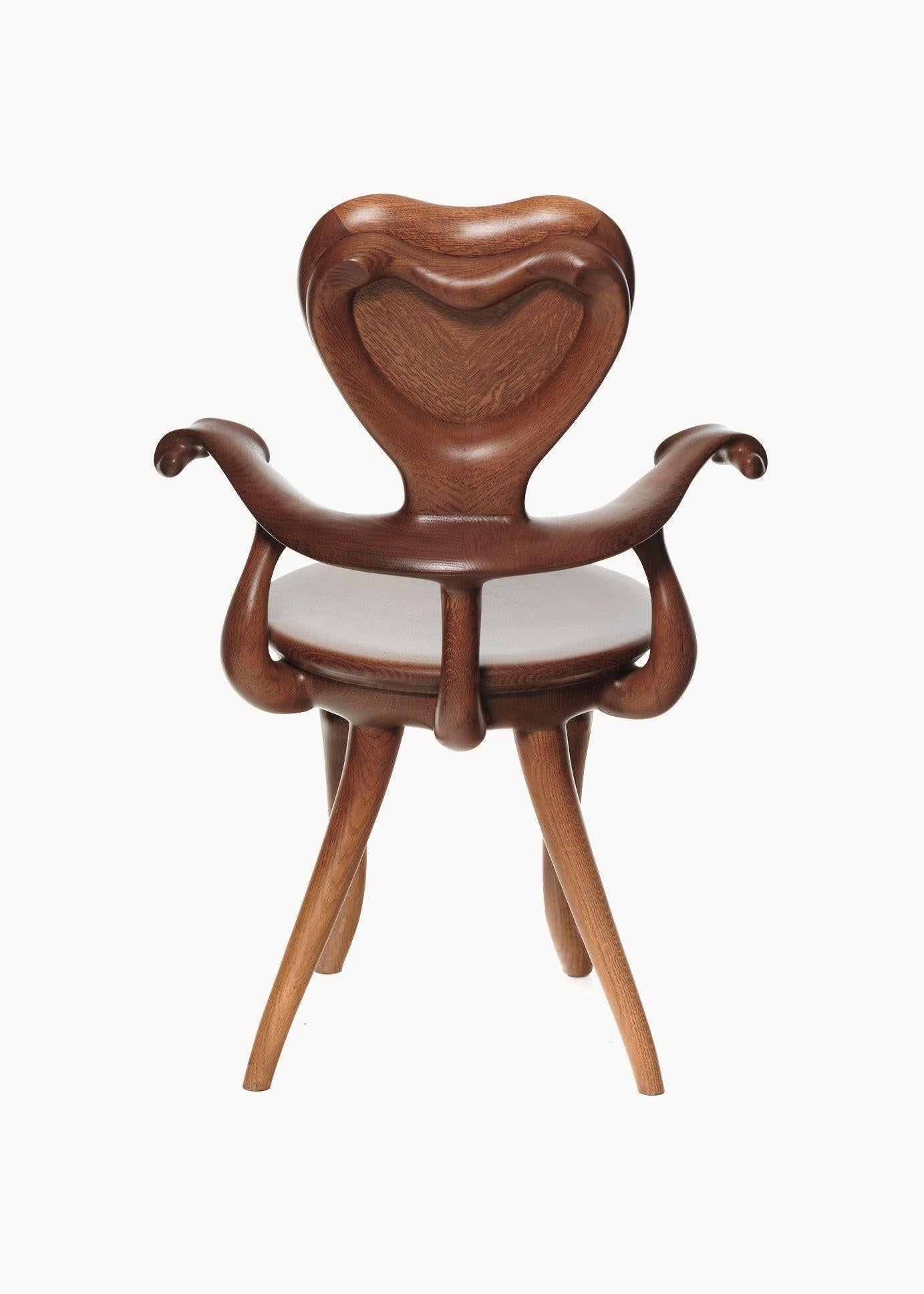 Calvet armchair by Antonio Gaudi, solid oak, modernist Spanish design For Sale 11