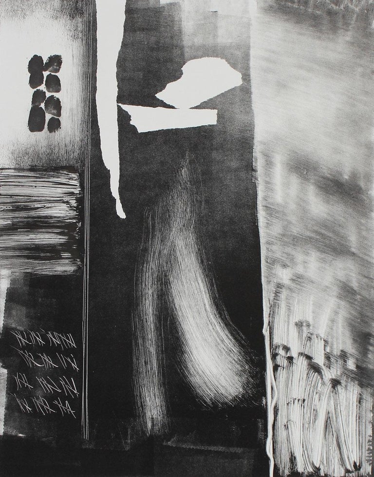Abstract Expressionist Monotype on Paper - Print by Calvin Anderson