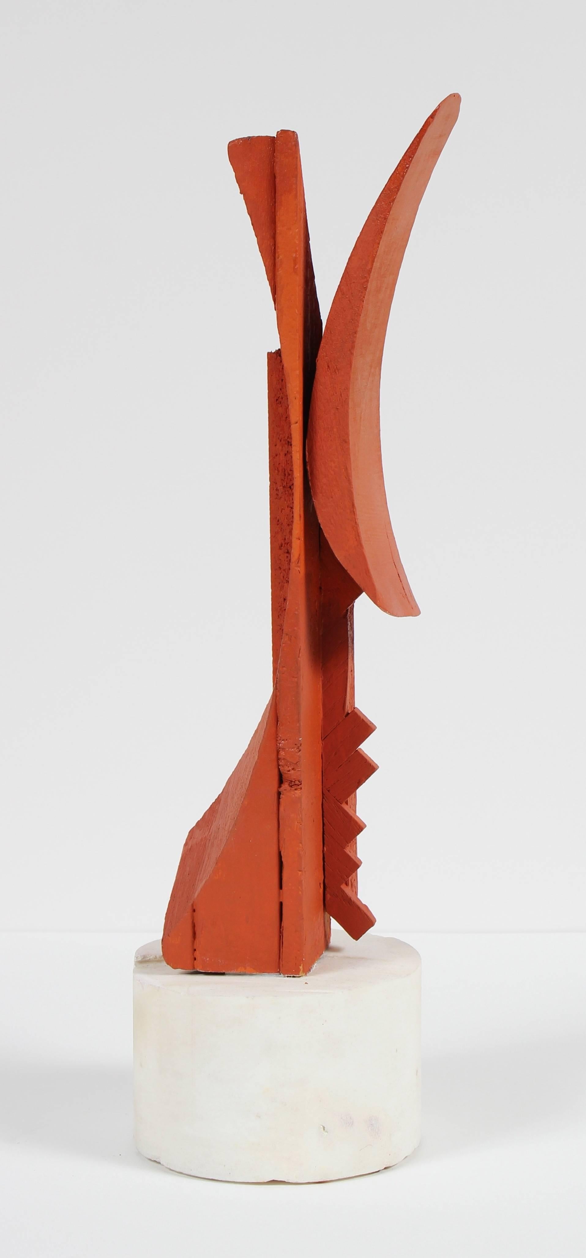 Calvin Anderson Abstract Sculpture - Abstract Mid 20th Century Wood Sculpture