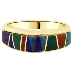 Calvin Begay Navajo Native American Inlay Ring