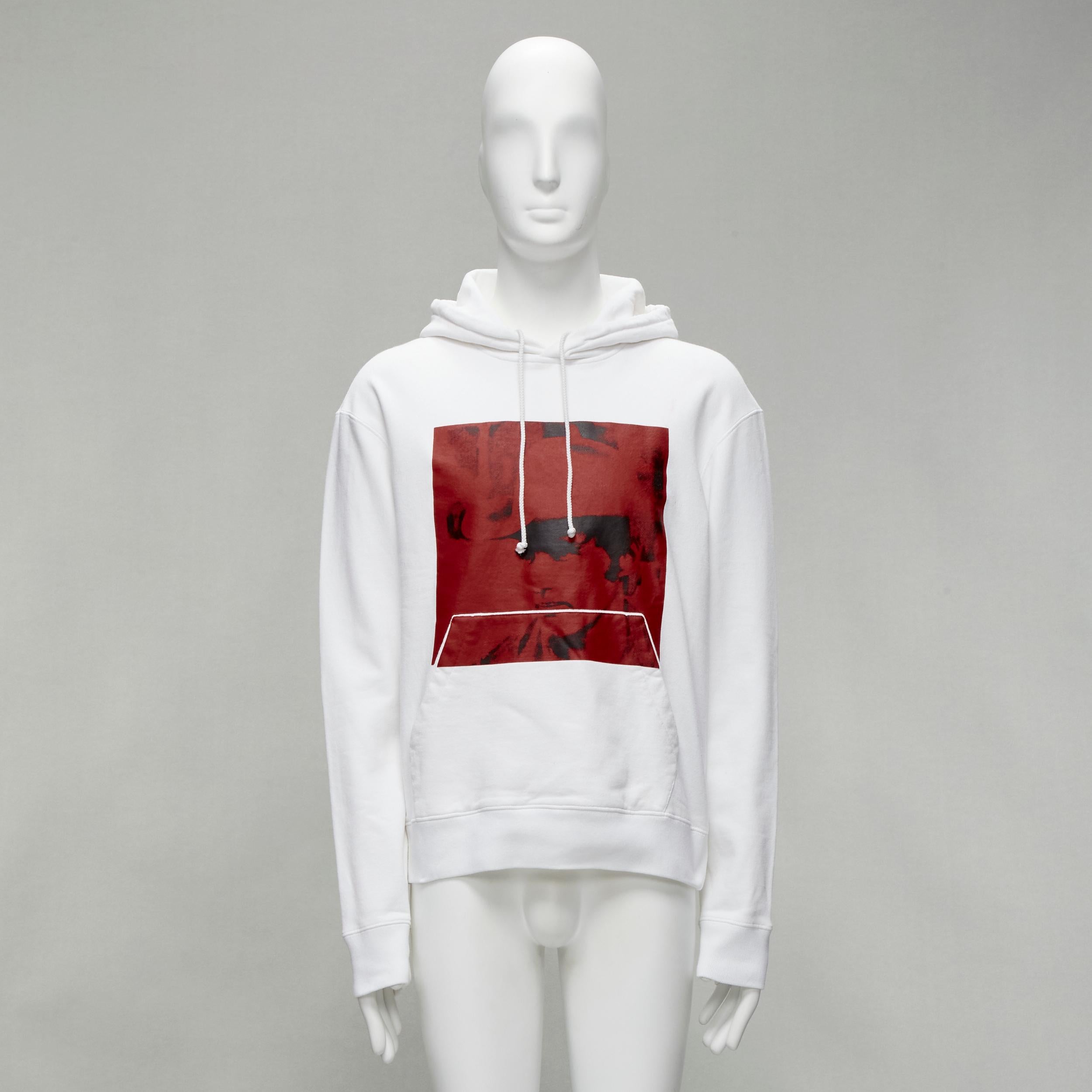 CALVIN KLEIN 205W39NYC 2018 ANDY WARHOL red Cowboy print hoodie M For Sale 7