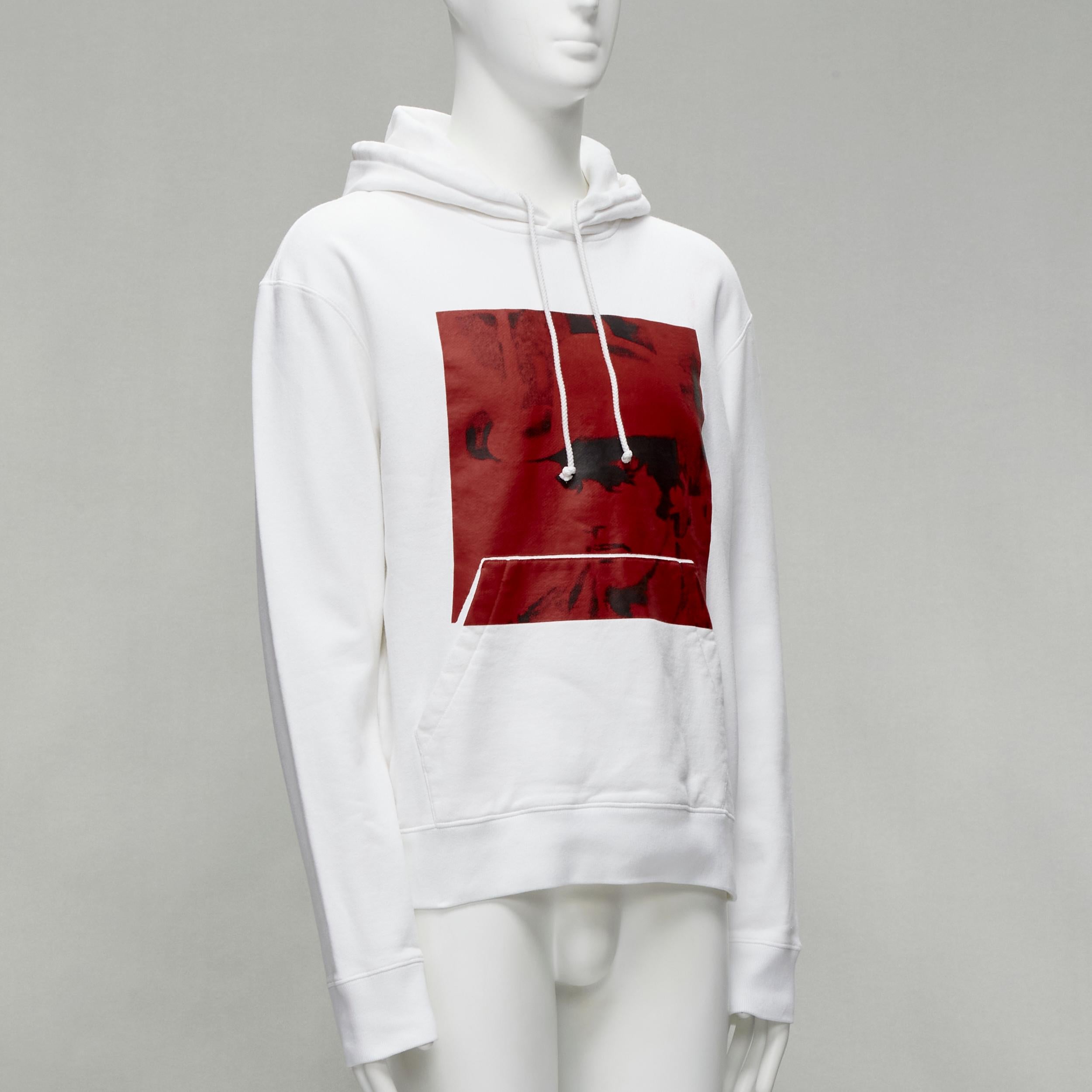 Gray CALVIN KLEIN 205W39NYC 2018 ANDY WARHOL red Cowboy print hoodie M For Sale