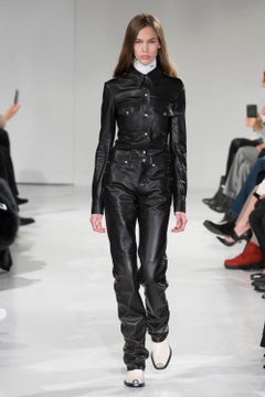 Calvin Klein 205W39NYC by Raf Simons Runway F/W 2017 Leather Shirt Dress