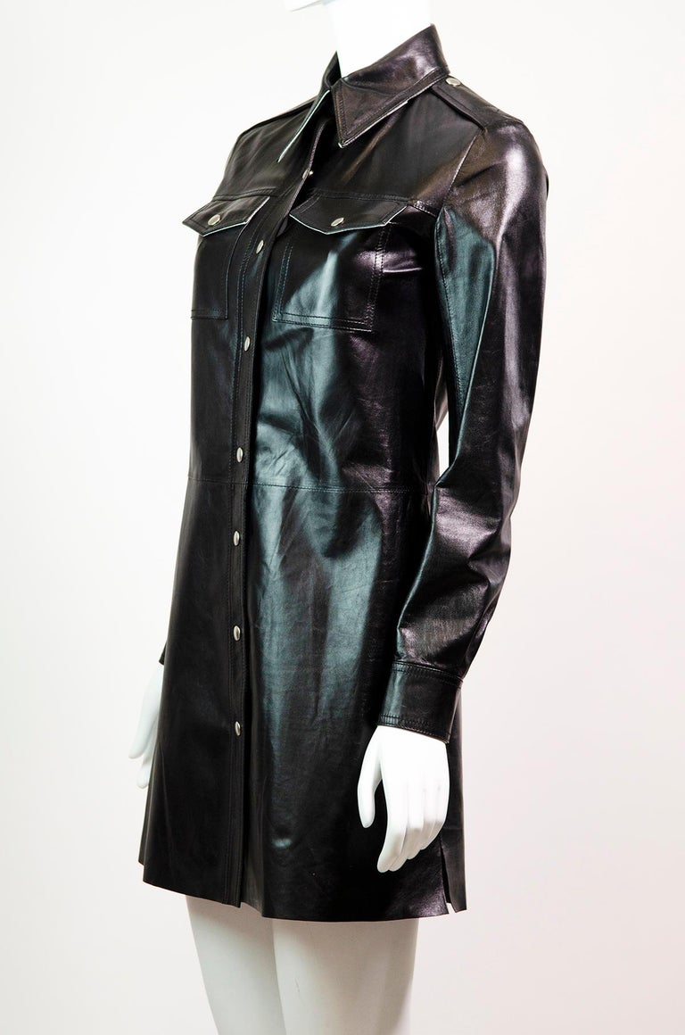 Calvin Klein 205W39NYC by Raf Simons Runway F/W 2017 Leather Shirt Dress at 1stDibs | calvin klein leather dress, calvin klein 205w39nyc leather jacket, clueless calvin klein dress for sale Calvin Klein 205W39NYC by Raf Simons Runway F/W 2017 Leather Shirt Dress at 1stDibs | calvin klein leather dress, calvin klein 205w39nyc leather jacket, clueless calvin klein dress for sale