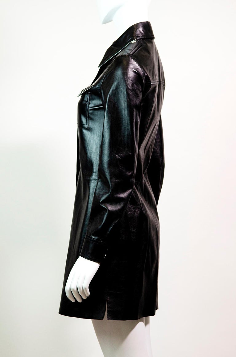 Calvin Klein 205W39NYC by Raf Simons Runway F/W 2017 Leather Shirt Dress at 1stDibs | calvin klein leather dress, calvin klein 205w39nyc leather jacket, clueless calvin klein dress for sale Calvin Klein 205W39NYC by Raf Simons Runway F/W 2017 Leather Shirt Dress at 1stDibs | calvin klein leather dress, calvin klein 205w39nyc leather jacket, clueless calvin klein dress for sale