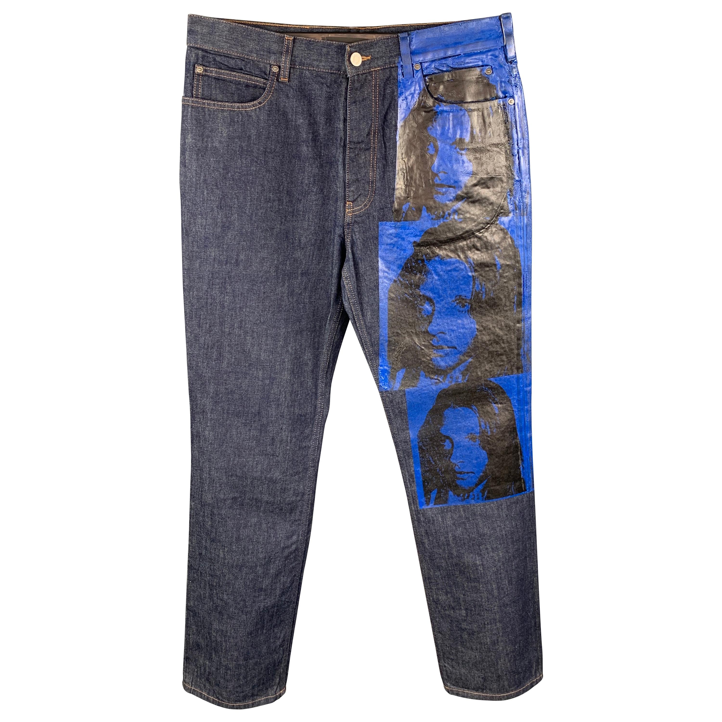 CALVIN KLEIN 205W39NYC by RAF SIMONS x Andy Warhol Size 34 Indigo Pants at  1stDibs