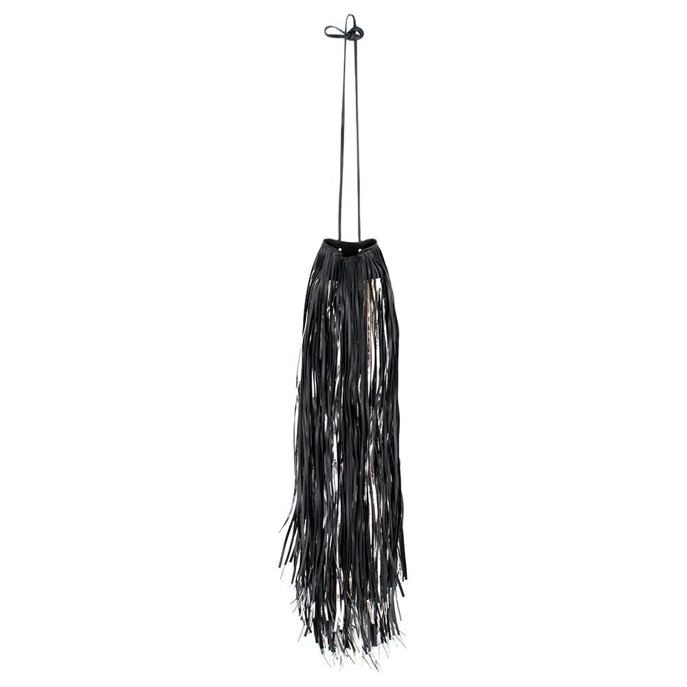 Stadscentrum Banyan dubbele Calvin Klein 205W39NYC Fringed two-tone leather bucket bag For Sale at  1stDibs