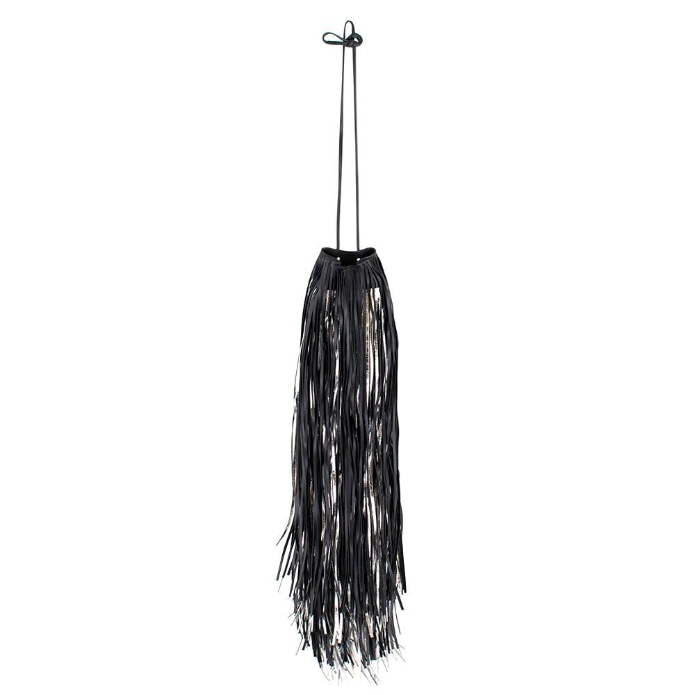 Calvin Klein 205W39NYC Fringed two-tone leather bucket bag For Sale