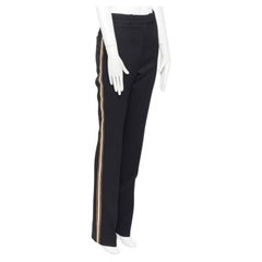 CALVIN KLEIN 205W39NYC Raf Simons 2018 black side trim straight leg pants US0 XS