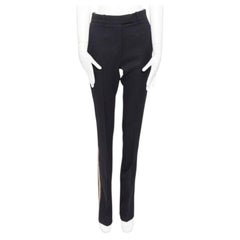 CALVIN KLEIN 205W39NYC Raf Simons 2018 black side trim straight leg pants US0 XS