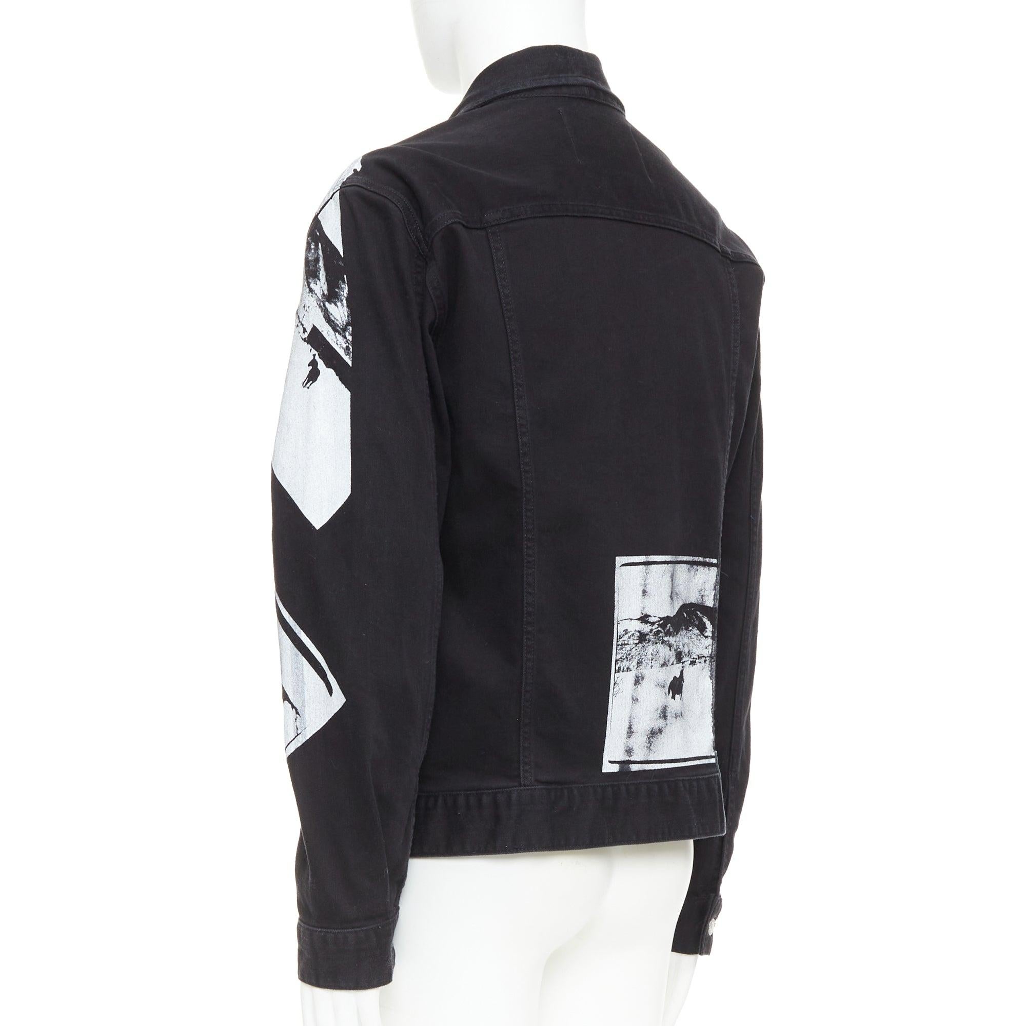 CALVIN KLEIN 205W39NYC Raf Simons Andy Warhol pop art print trucker jacket L en venta 2