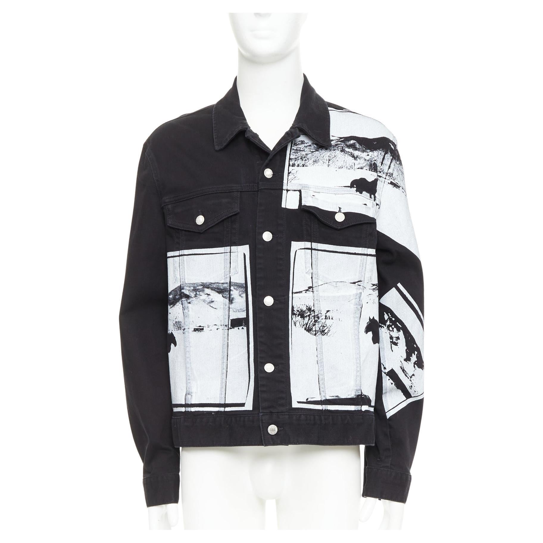 CALVIN KLEIN 205W39NYC Raf Simons Andy Warhol pop art print trucker jacket L