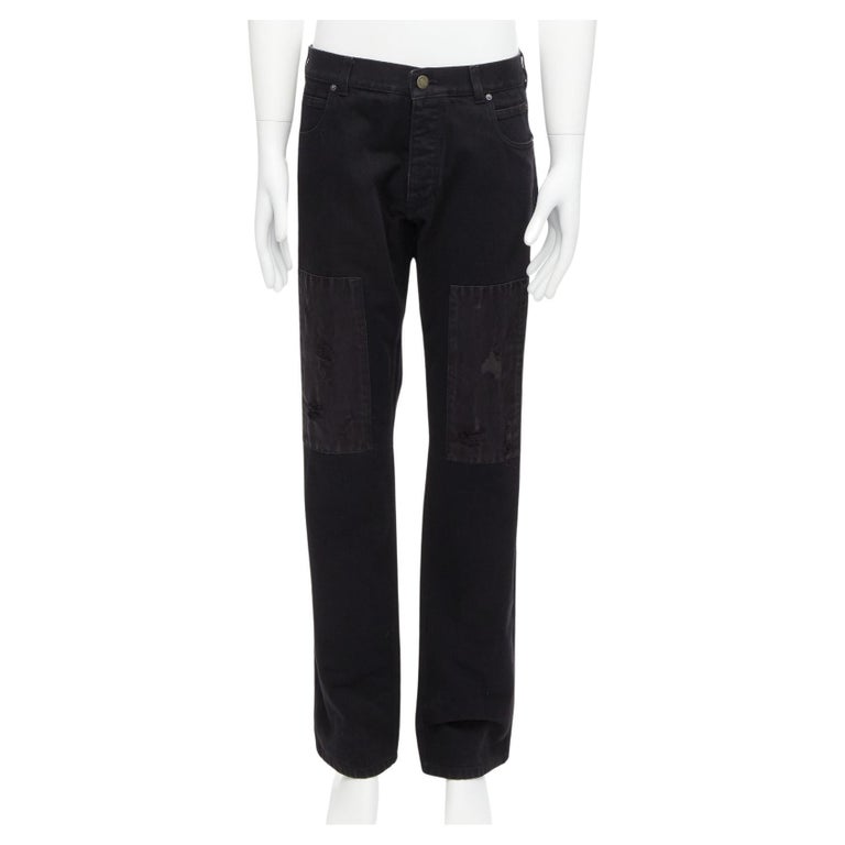 FENDI black thick wool Fendi Roma print cropped tight pants XS For Sale at  1stDibs