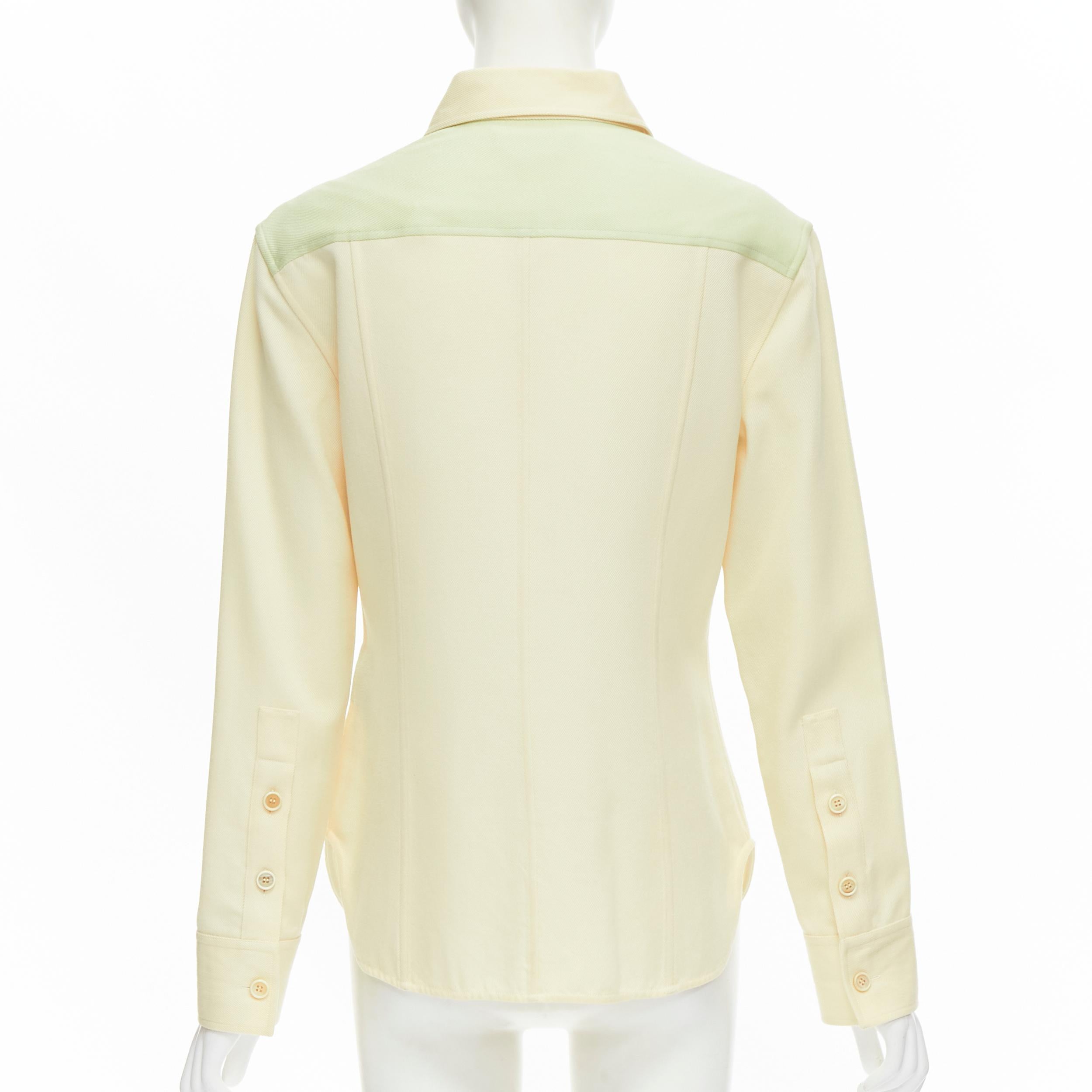 CALVIN KLEIN 205W39NYC Raf Simons - Chemise à poches à rabat western jaune pastel  Pour femmes en vente