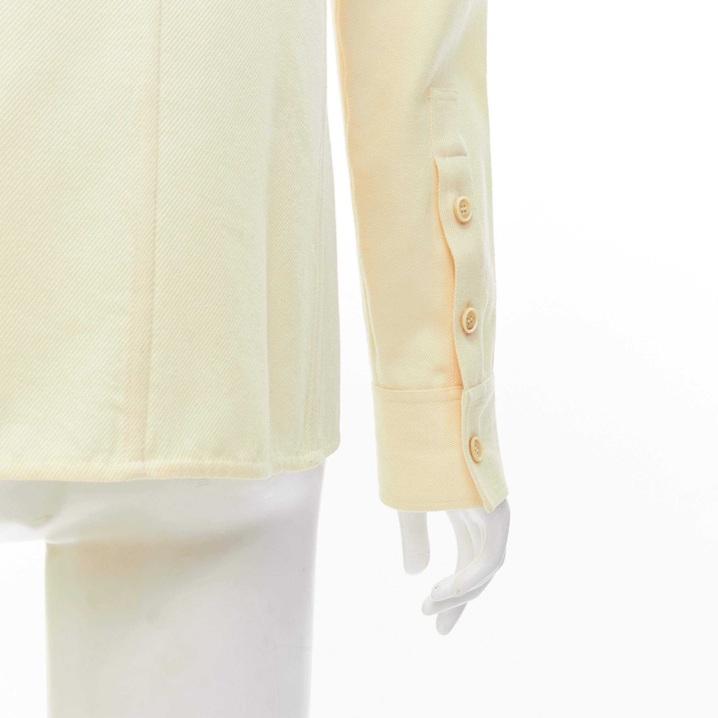 CALVIN KLEIN 205W39NYC Raf Simons - Chemise à poches à rabat western jaune pastel  en vente 3
