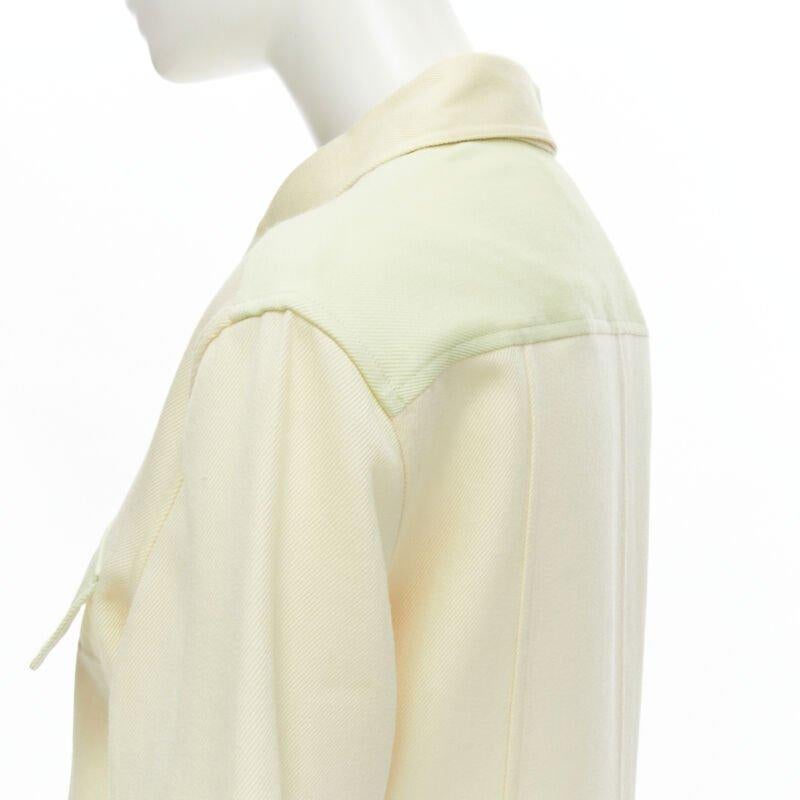 CALVIN KLEIN 205W39NYC Raf Simons yellow green western flap pocket shirt US6 S For Sale 2